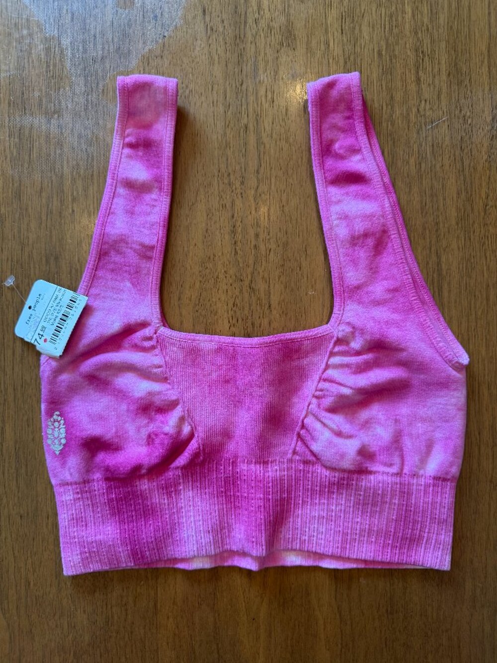 Free People Movement Good Karma Seamless Crop Tank Top Yoga Pink Size XS/S NWT